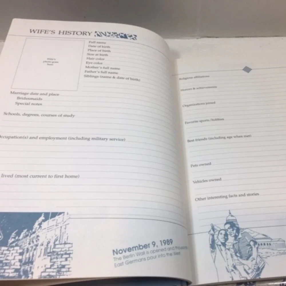 VTG 1990 Our Family-A Historical Journal, Journal about Ancestry Hardcover